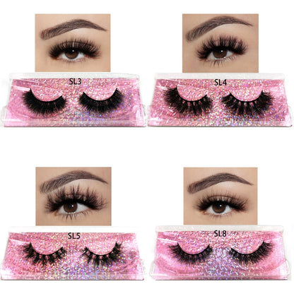 DD Curl False Eyelashes Multipack with 20 Pairs across Five Mixed Styles in Glitter-Top Round Cases