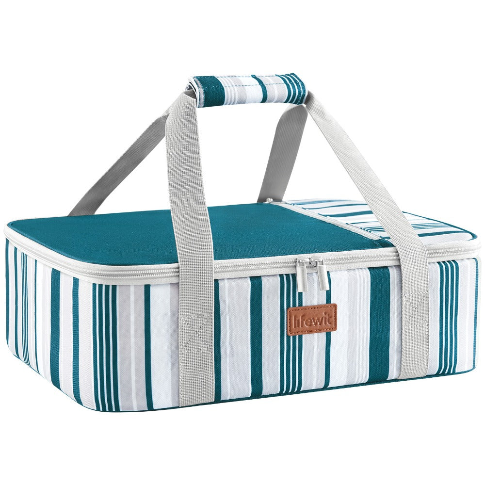Insulated Casserole Carrier, 15.7-Inch Baking Dish Bag in Single or Double-Deck Configurations