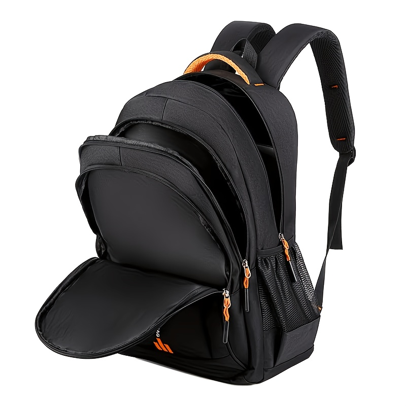 Black Multi-Compartment Travel Backpack, 48 x 32 x 18 cm with Eight Single- or Two-Piece Checkout Options