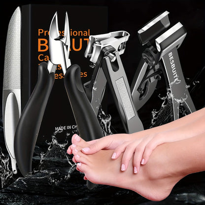 Nail Clipper Tool Set with Large Clipper Pair, Eight-Piece Kit or Hand-and-Foot Clipper Options