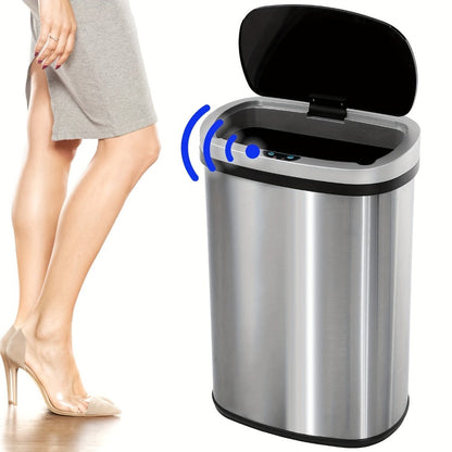 Touchless Motion Sensor Trash Can 13 Gallon 50L – Automatic Kitchen Garbage Can for Home Office Bedroom Living Room