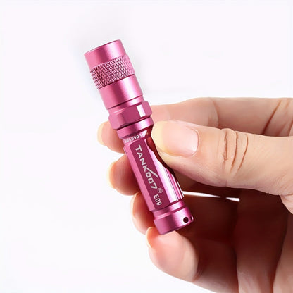 Flashlight Mini Keychain Pocket Light with Replaceable Battery in Gray, Pink or Black for Everyday Carry