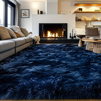 Area Rug 8x10 Fluffy Shag with 1.8-Inch Plush Pile and Nine Colors for Bedroom or Living Room