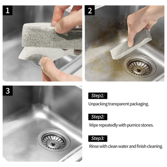 36 Pack Pumice Stones Toilet Bowl Cleaner Stick – Heavy-Duty Scouring Pad for Bathtub, Kitchen Sink, Grill & Household Cleaning