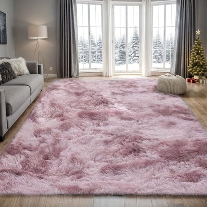 Rectangular Shaggy Area Rug with Four Color Labels and 24 x 35.8-Inch to 94.49 x 118.11-Inch Sizes