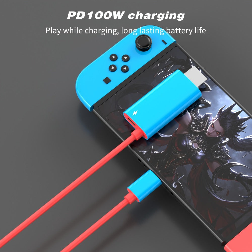 USB C to HDMI Cable 4K 30Hz for Nintendo Switch OLED - PD 100W Charging Portable USB-C HDTV Adapter for Laptop Tablet Phone MacBook