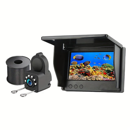 Underwater Fishing Camera 4.3-Inch HD Display with Night Vision & Triple Light Shielding – Portable Fish Finder with Bait Monitor, Complete Fishing Kit for Ice Lake River Sea Fishing