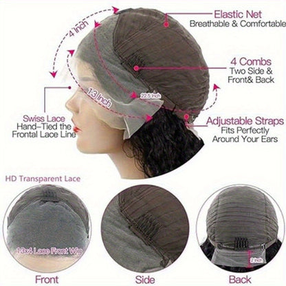 Synthetic Wig 32-Inch 13x4 HD Lace Front Waves with 200% Density in Three Colors for Cosplay Looks