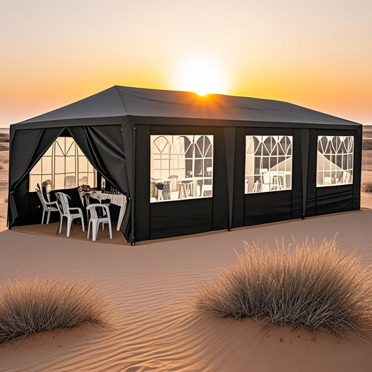 Party Tent Black Waterproof Iron Frame | Wedding Patio Camping Gazebo