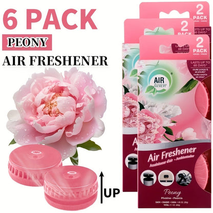 Six-Piece Solid Air Freshener Set with Vented Containers and Six Scent Combination Checkout Options