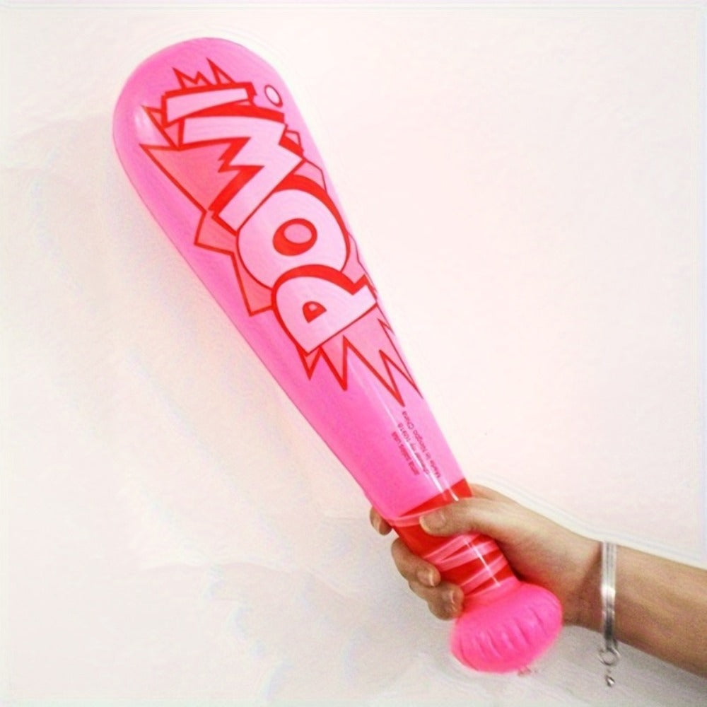 Inflatable Cheering Bat Party Supplies Set with 16 Cartoon-Print Props in Mixed Colors for Events