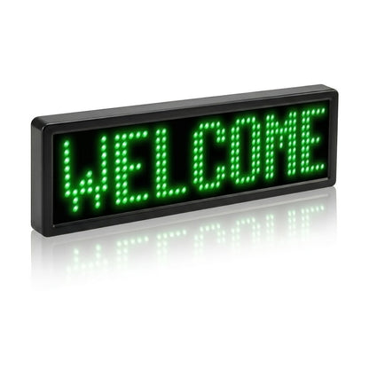 Programmable LED Badge Bluetooth App Controlled – Rechargeable Scrolling Text & Logo Display, 48x12 Pixel LED Name Tag for Events, Trade Shows, Restaurants, Parties & Gifts