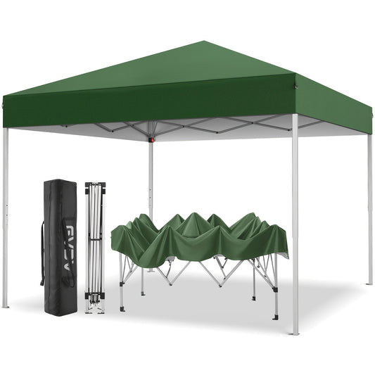 10x10 Pop Up Canopy Tent Heavy Duty 420D Oxford UPF50+ Straight Legs