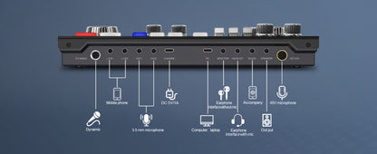 Audio Mixer, Podcast, Recording, Equipment for Live Sound for Home Practice, Rehearsal detail image - detail view 12