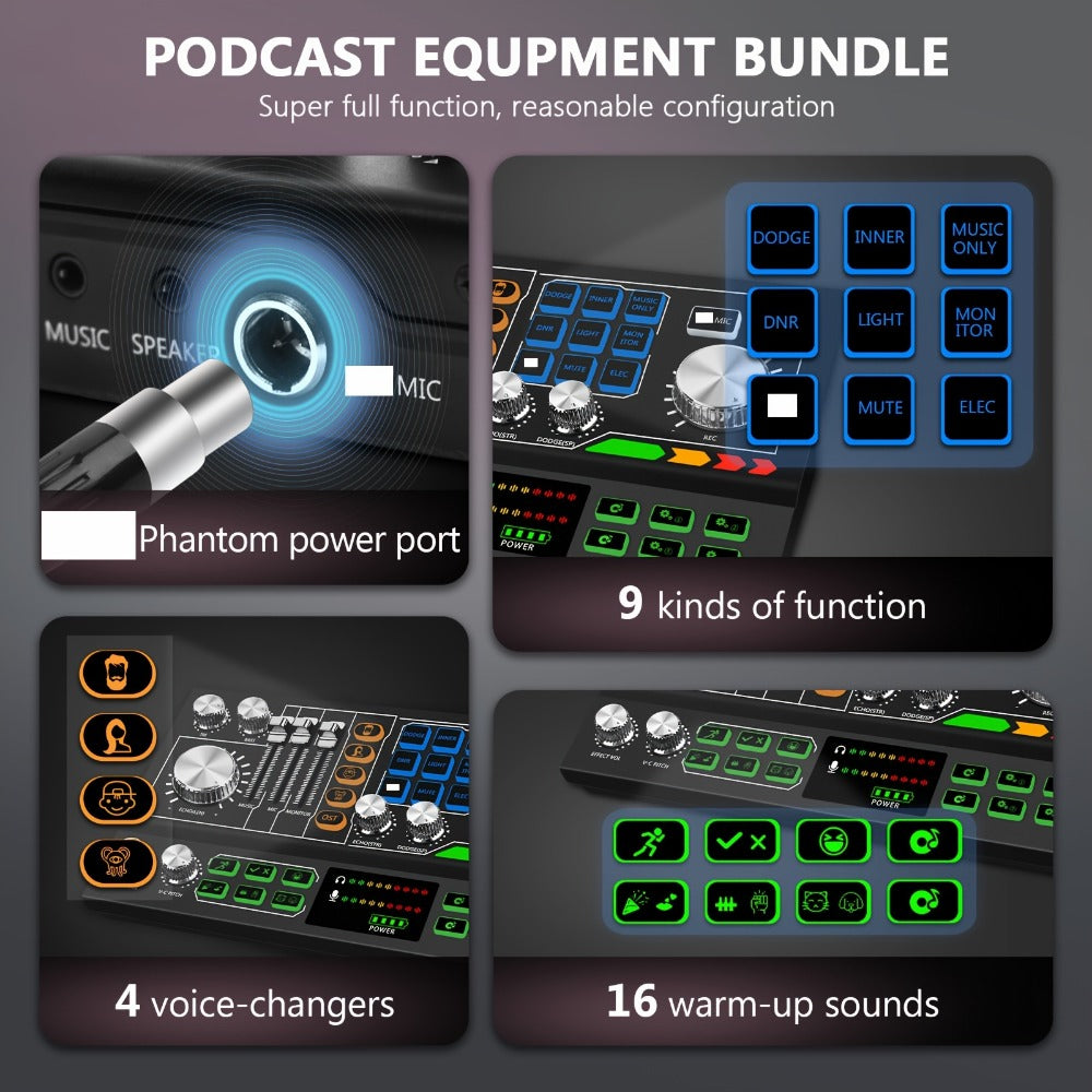 Audio Mixer, Podcast, Recording, Equipment for Live Sound for Home Practice, Rehearsal detail image - detail view 6