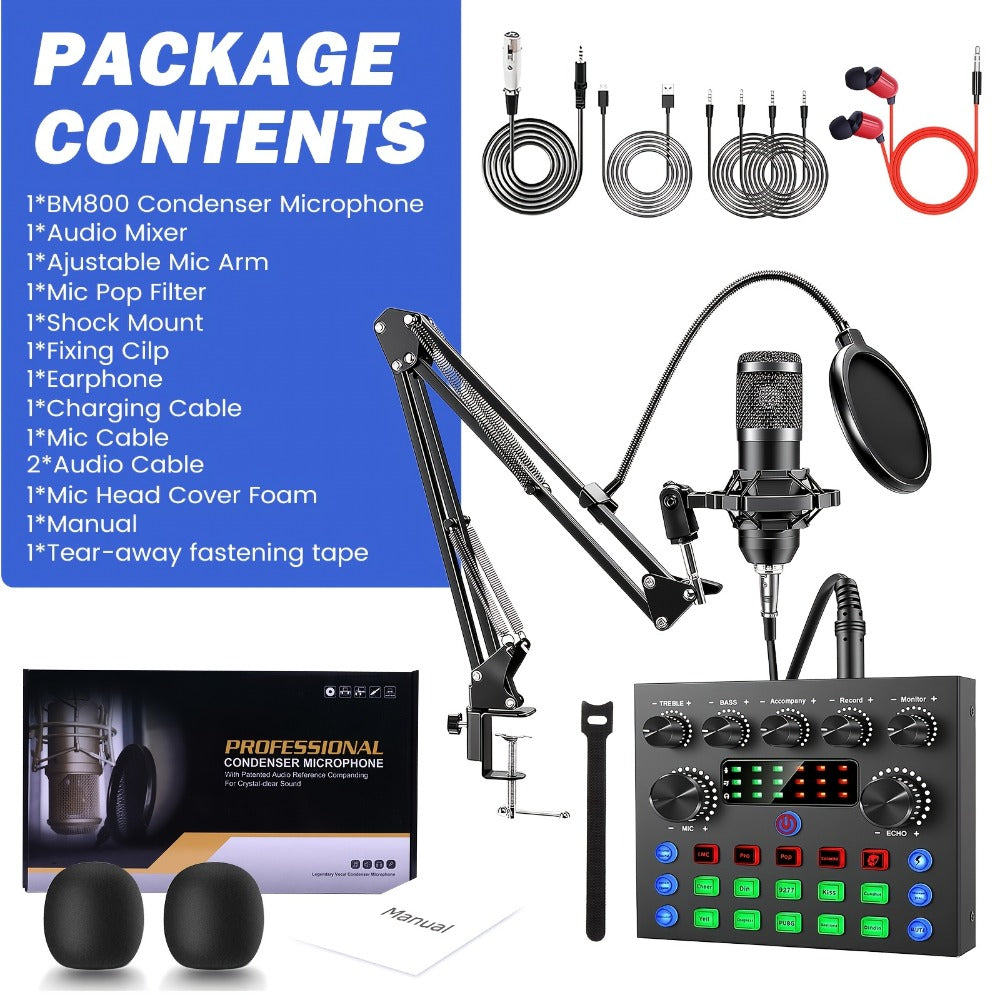 Audio Mixer, Portable, Condenser, Recording, Kit for Live Sound detail image - detail view 15