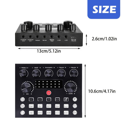Audio Mixer, Portable, Condenser, Recording, Kit for Live Sound detail image