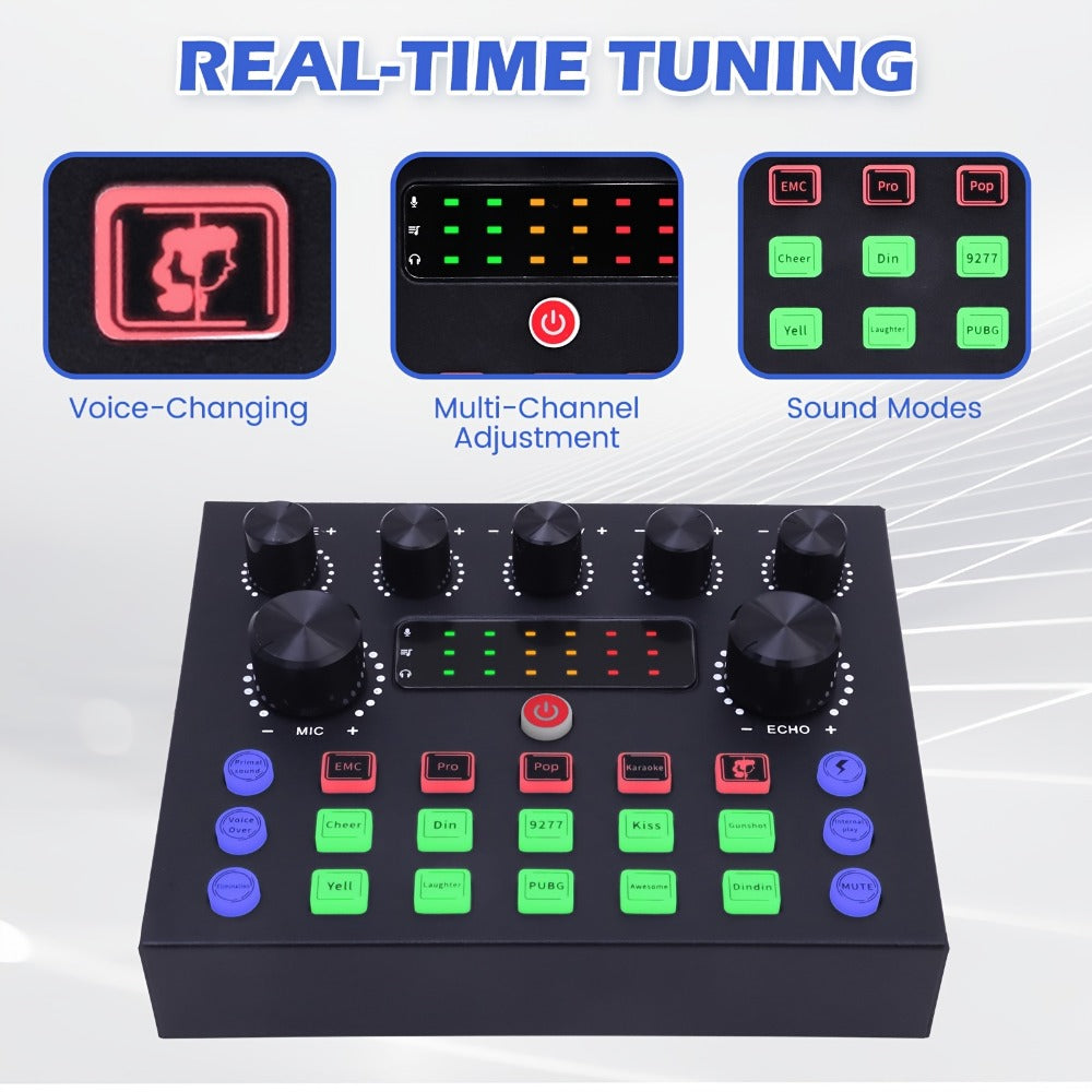 Audio Mixer, Portable, Condenser, Recording, Kit for Live Sound detail image - detail view 22