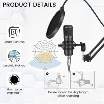 Audio Mixer, Portable, Condenser, Recording, Kit for Live Sound detail image - detail view 23
