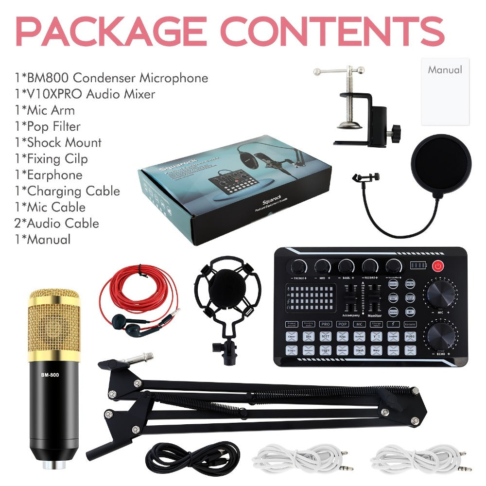 Audio Mixer, Portable, Condenser, Recording, Kit for Live Sound detail image - detail view 6