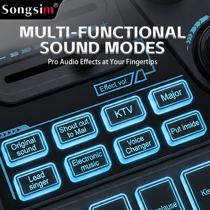 Audio Mixer, RGB, USB, Professional, Console for Live Sound for Home Practice, Rehearsal detail image - detail view 6