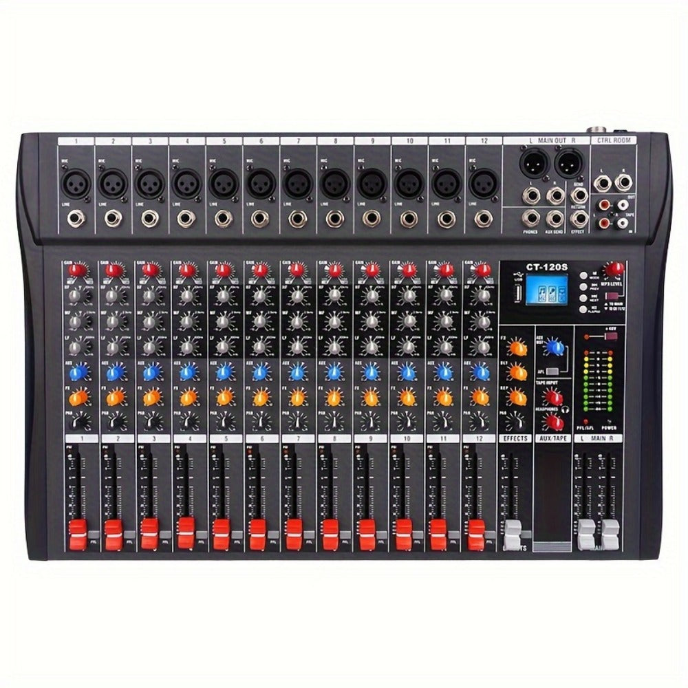 Audio Mixer, USB, Professional, 12-Channel, Controller for Live Sound detail image - detail view 5