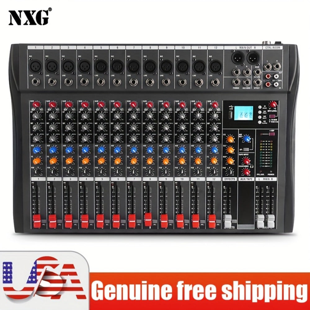 Audio Mixer, USB, Professional, 12-Channel, Controller for Live Sound detail image - detail view 7