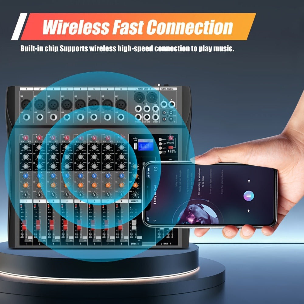 Audio Mixer, USB, Professional, 12-Channel, Controller for Live Sound detail image - detail view 9