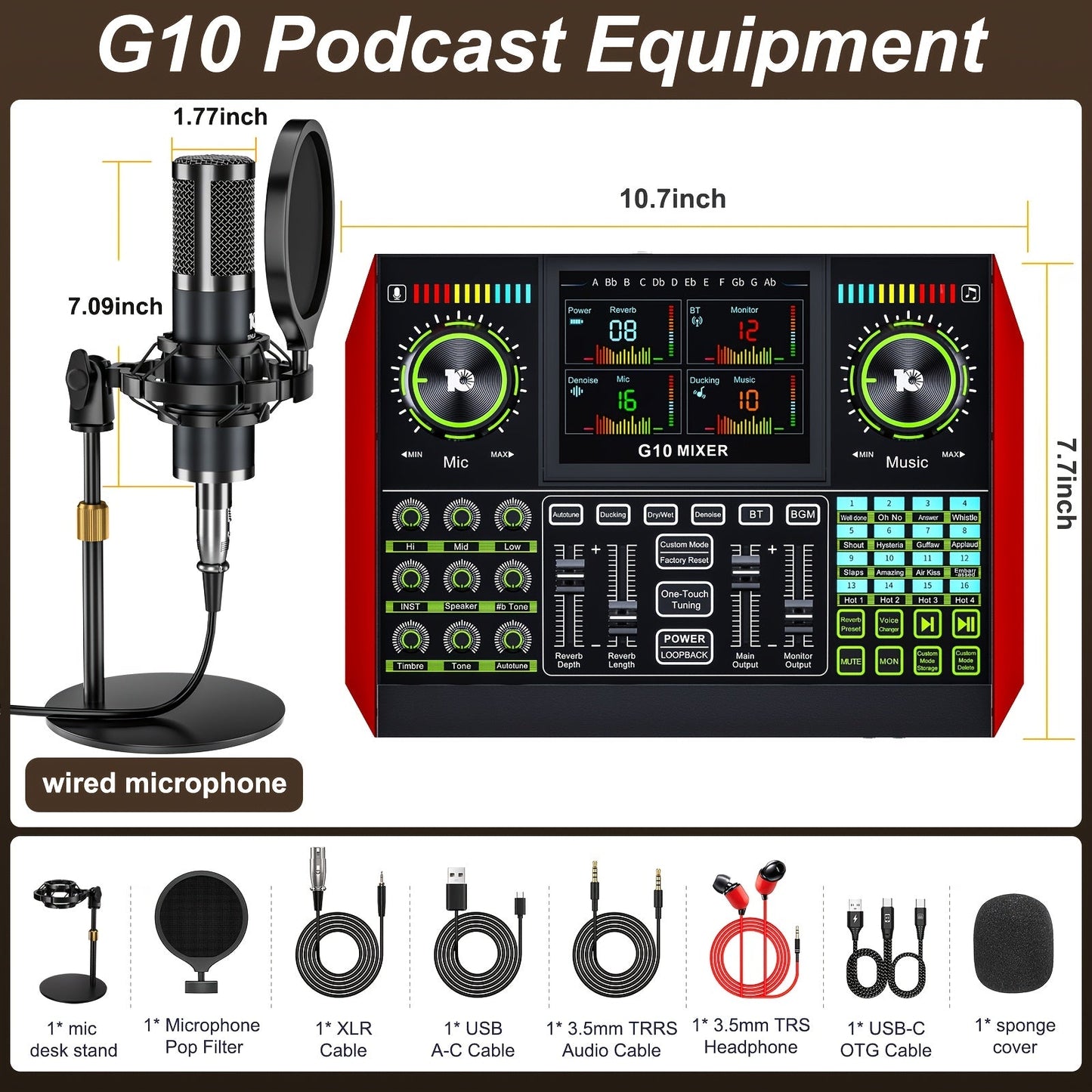 Audio Mixer shown in the G10-p15(Disc bracket set) option