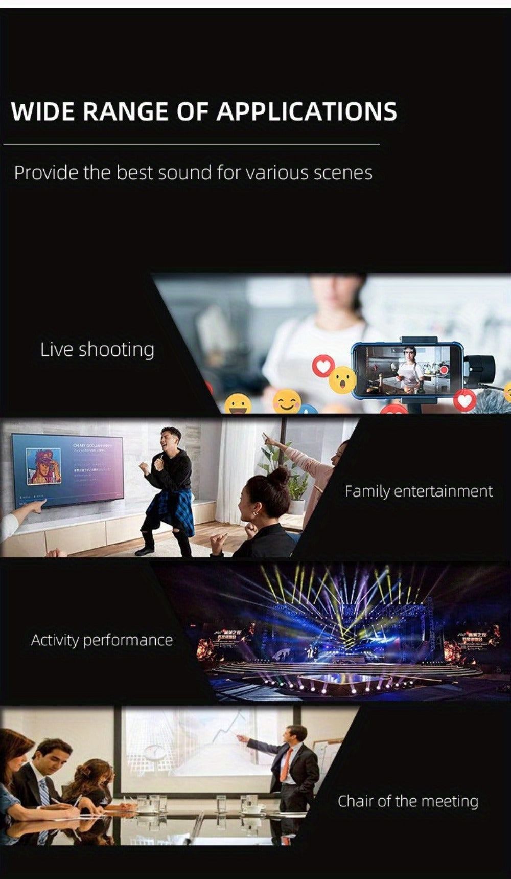Audio Mixer, Wireless, USB, High-Quality, 4-Channel, UHF for Live Sound detail image - detail view 17
