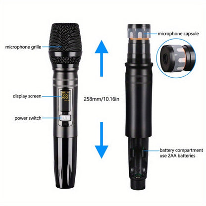 Audio Mixer, Wireless, USB, High-Quality, 4-Channel, UHF for Live Sound detail image - detail view 6