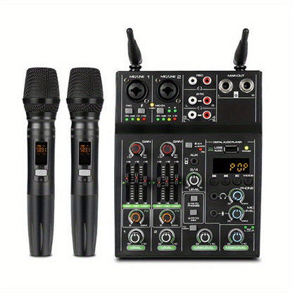 Audio Mixer shown in the Mixing console with microphone option