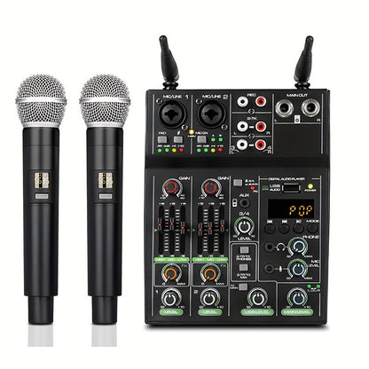 Audio Mixer shown in the One to two microphone mixer option
