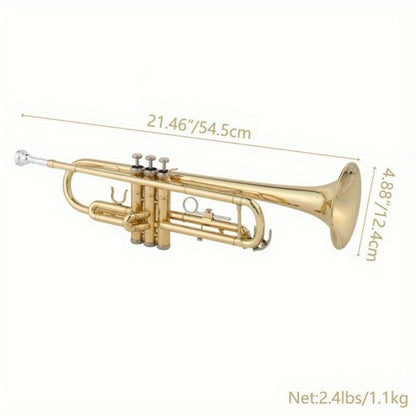 B-Flat Trumpet, 0.08mm, 8.7 cm, Ideal, Beginner, Musicians for School Band detail image - detail view 10