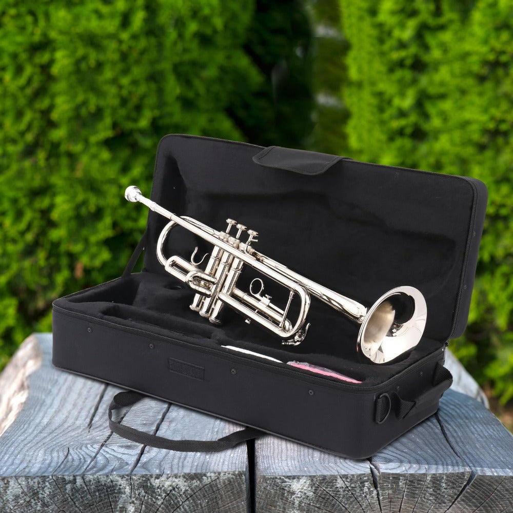 B-Flat Trumpet, 49 cm, 8.6 cm, Silver, Concert, Band for School Band detail image - detail view 6