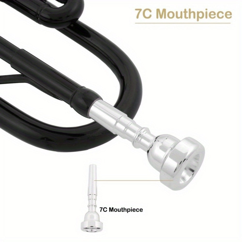 B-Flat Trumpet, 8.7 Cm, 50 Cm, Black, Nickel, Plating for School Band detail image - detail view 10