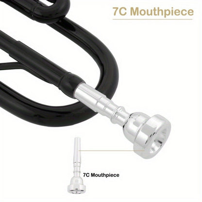 B-Flat Trumpet, 8.7 Cm, 50 Cm, Black, Nickel, Plating for School Band detail image - detail view 10