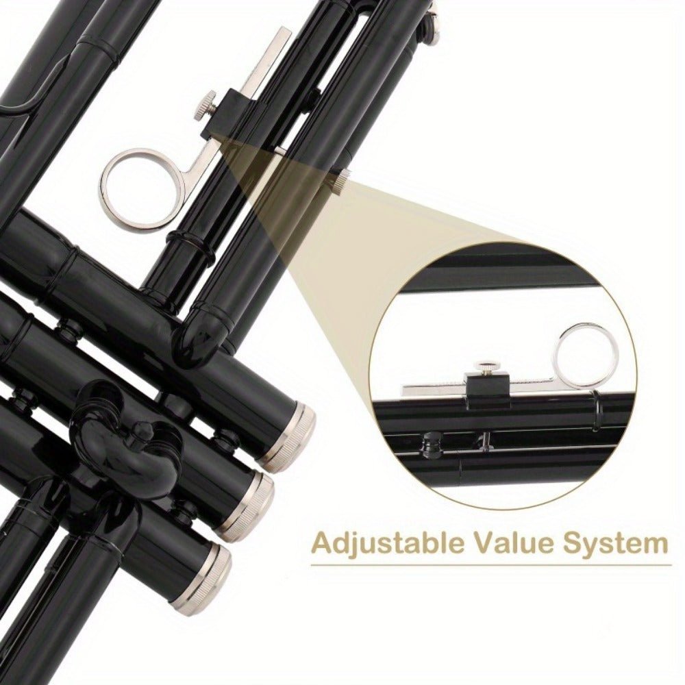 B-Flat Trumpet, 8.7 Cm, 50 Cm, Black, Nickel, Plating for School Band detail image - detail view 8