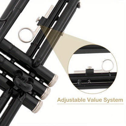 B-Flat Trumpet, 8.7 Cm, 50 Cm, Black, Nickel, Plating for School Band detail image - detail view 8