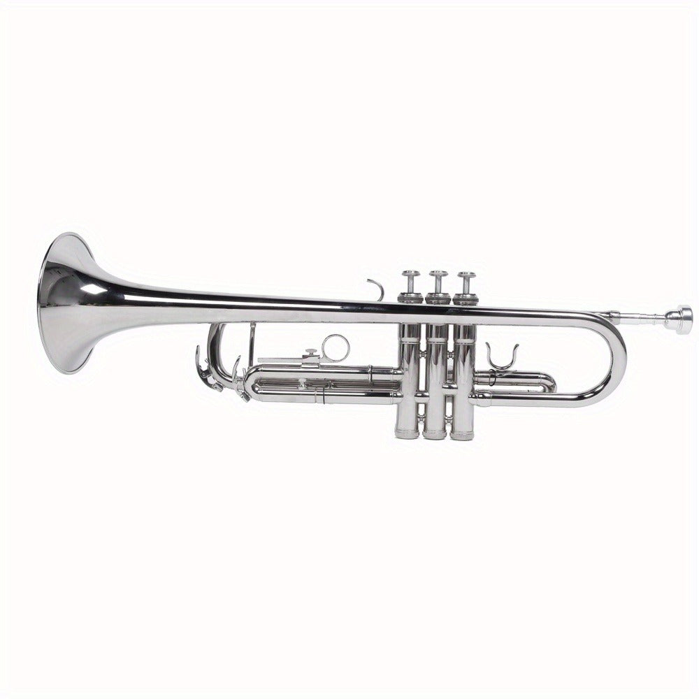 B-Flat Trumpet, Silvery Small, 0.08mm, 8.6 cm, Silvery, Concert, Band for School Band detail image - detail view 8