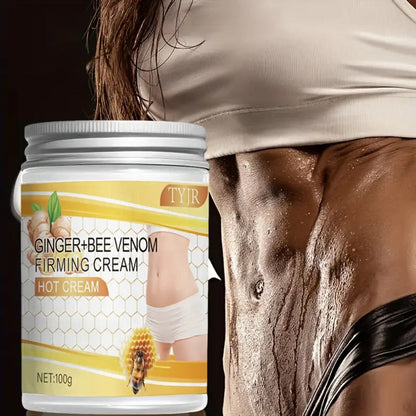 Body Cream Four 100g Jars with Ginger, Bee Venom, Aloe and Lavender for External Body Massage