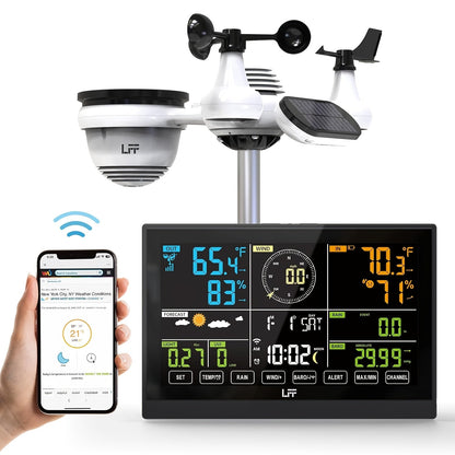 Professional Weather Station | WiFi UV Index Wind Rain Gauge Forecast