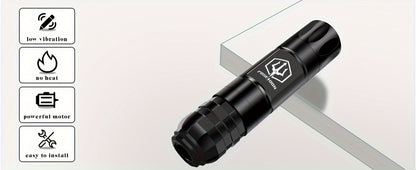 Tattoo Machine Kit POSEIDON TK035 Wireless Rotary Pen with LCD, 1500mAh Battery, 20 Cartridges and Practice Supplies