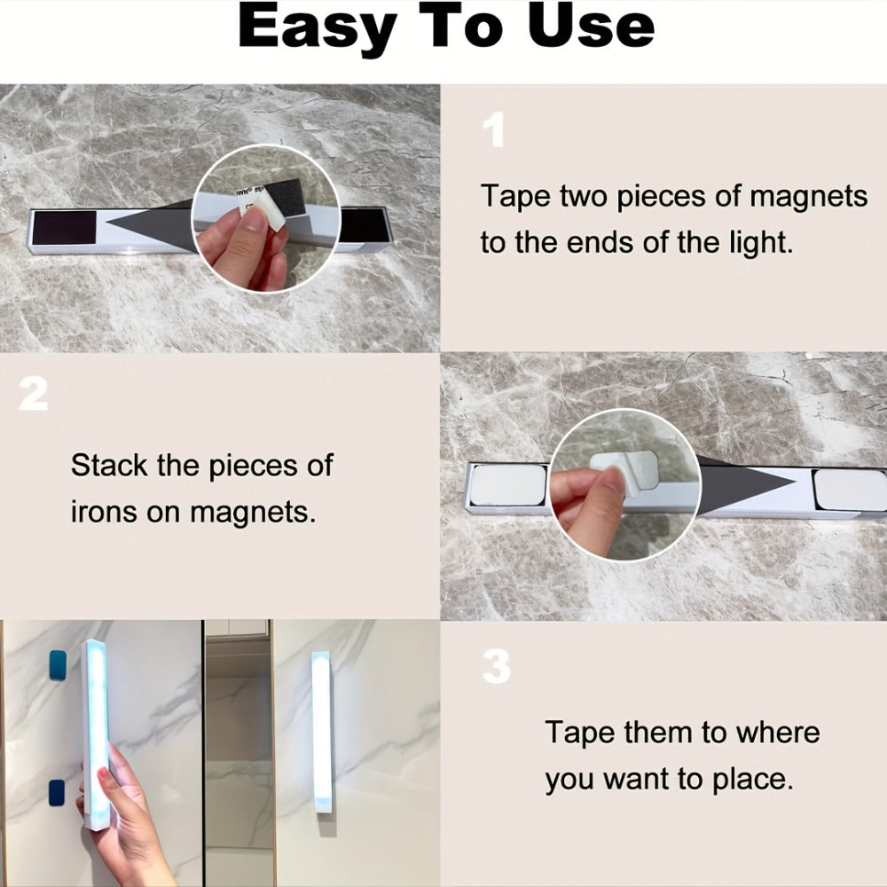 Motion Sensor LED Night Lights 6 Pack USB Rechargeable Magnetic for an Everyday Personal Care Routine