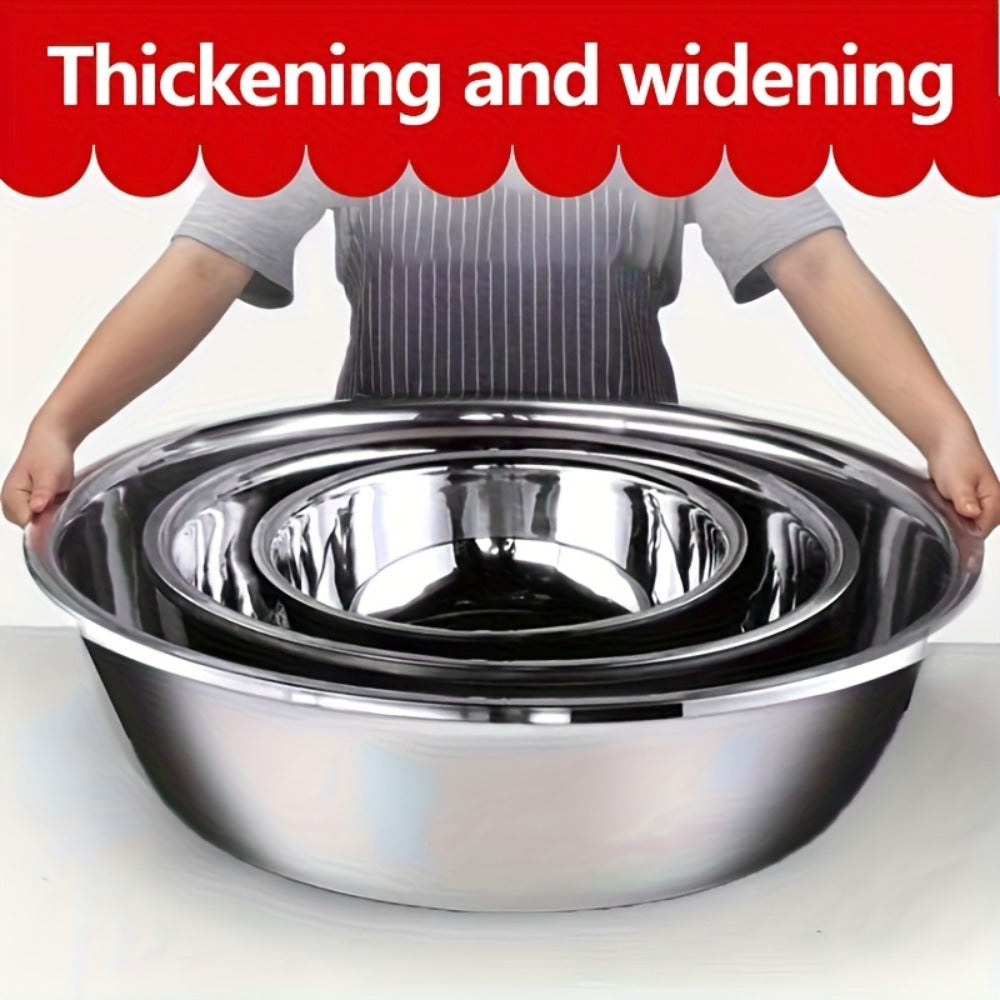Extra-Large 40 cm Mixing Bowl with 12 cm Depth and Two Preserved Checkout Labels for Kitchen Prep