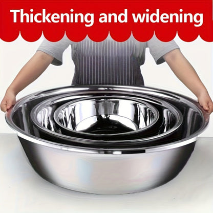 Extra-Large 40 cm Mixing Bowl with 12 cm Depth and Two Preserved Checkout Labels for Kitchen Prep