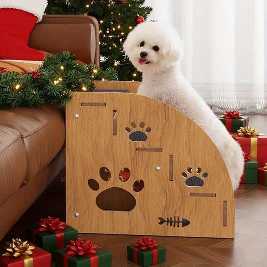 Dog Stairs for Bed & Couch Non-Slip – 3 to 5 Step Pet Steps with Safety Rails, Ramp Design for Small Medium Dogs, Cats & Senior Pets, Wooden & Foam Options Available