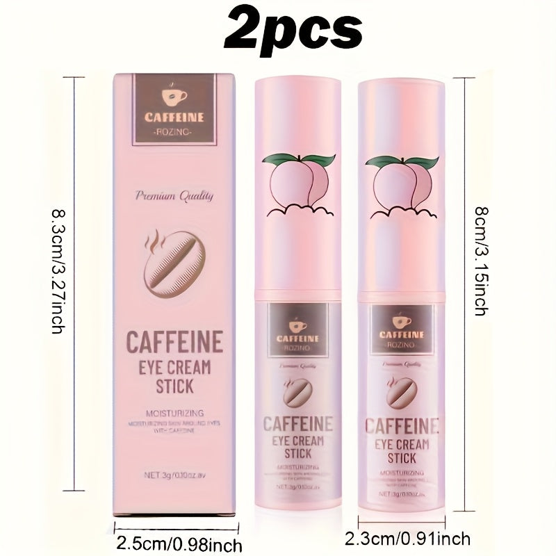 Eye Cream Firming Anti-Aging 2pcs with Caffeine & Ceramide NP — Reduces Dark Circles Puffiness Fine Lines Crow's Feet Lifted Refreshed Under-Eye Look Daily Skincare