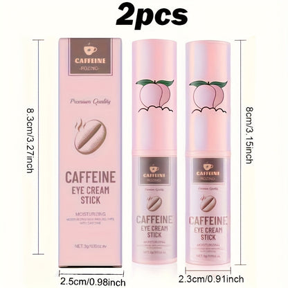 Eye Cream Firming Anti-Aging 2pcs with Caffeine & Ceramide NP — Reduces Dark Circles Puffiness Fine Lines Crow's Feet Lifted Refreshed Under-Eye Look Daily Skincare