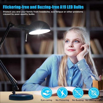 LED Light Bulbs 100W Equivalent A19 13W E26 Base 1500 Lumens Super Bright Non-Dimmable No Flicker Bulb for Home Bedroom Office Lamp 3000K Warm White 5000K Daylight 12 Pack 24 Pack